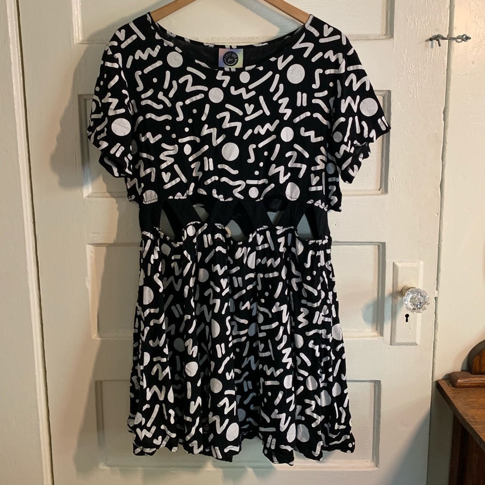Rare Lazy Oaf for Nasty Gal Scribble Print Dress